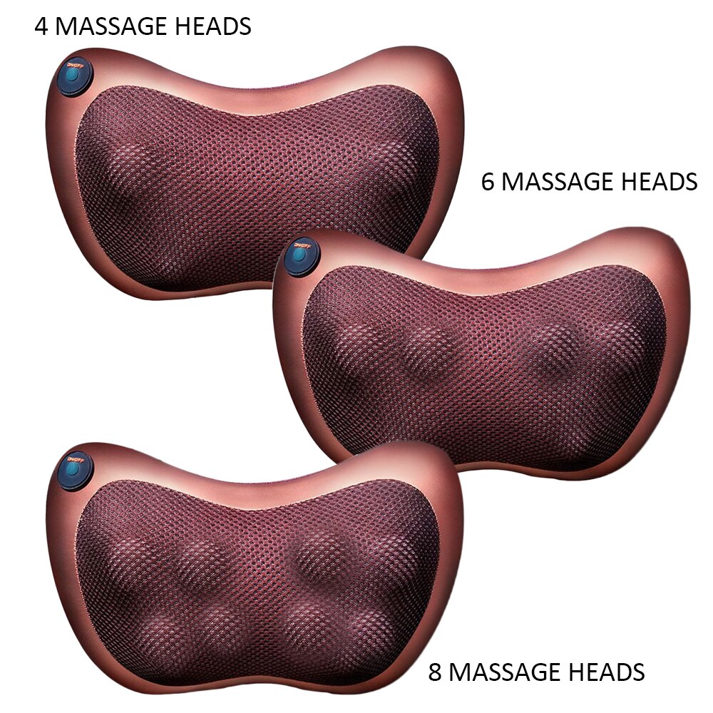 Car Home Head Neck Massager Cervical Shiatsu Massage shoulder Back Waist Body Multifunctional Electric Massage Pillow Cushion