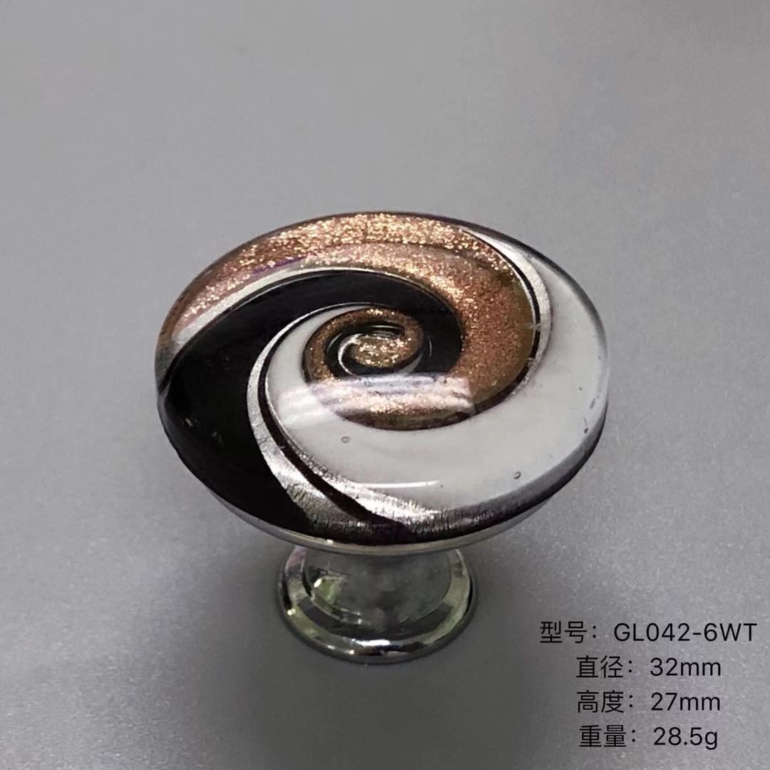 Tirador de cristal Multicolor para cajones, herrajes para decoración del hogar, tiradores de puerta de cocina y muebles: Rosa