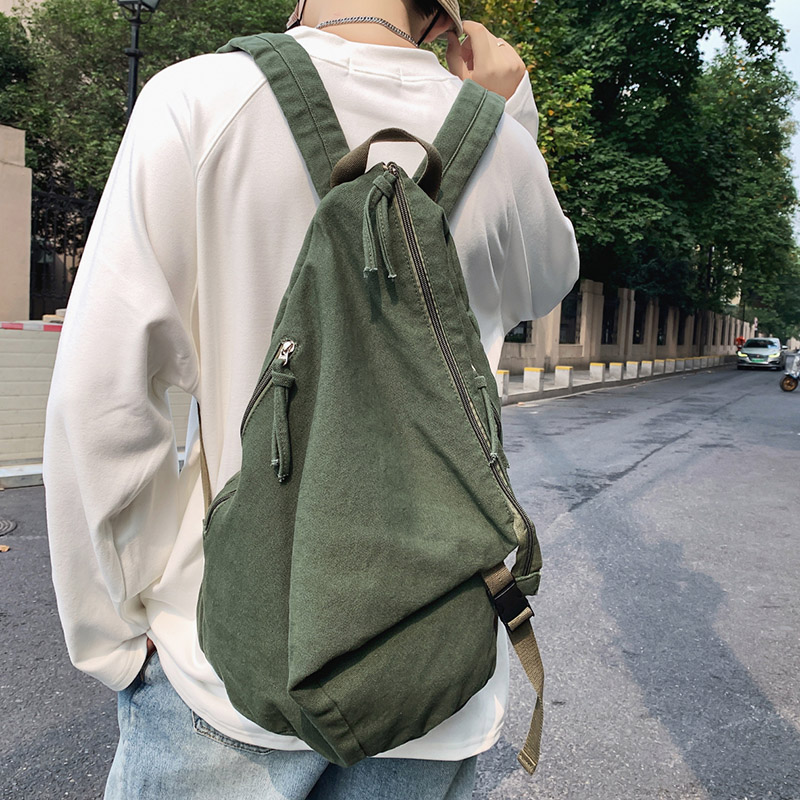 Unisex freizeit-reiserucksack, trendiger canvas-schulrucksack, einfarbig, schlichter schulrucksack, damen-tagesrucksack, mochila