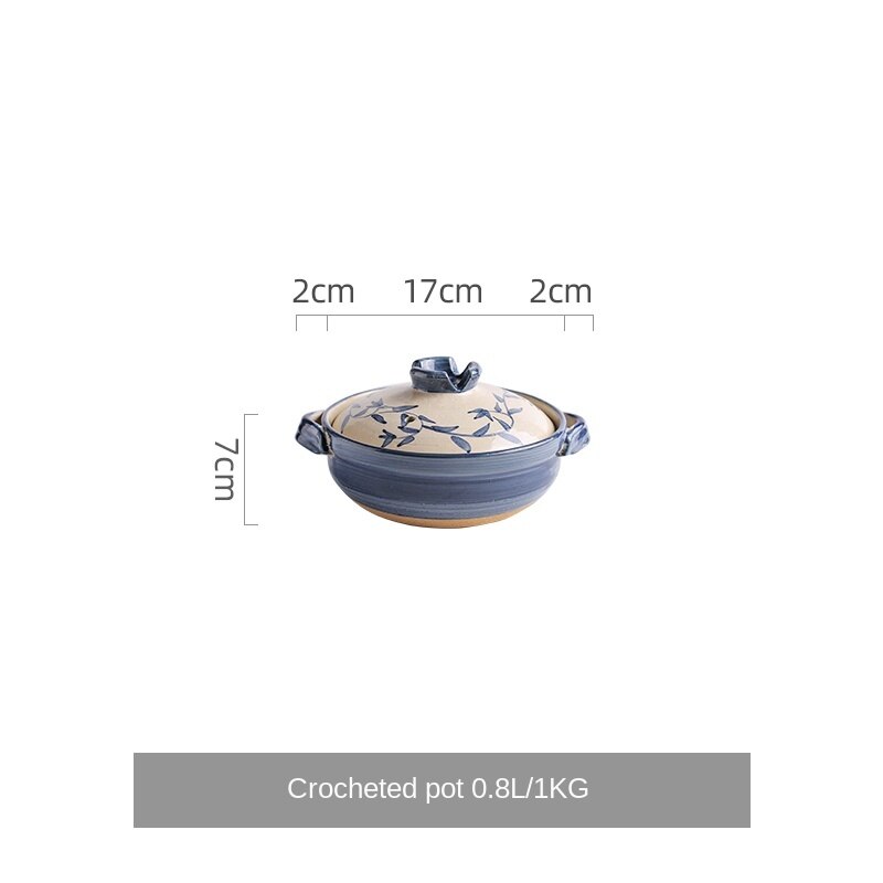 Japanese-Style Casserole/Stewpot Chinese Casseroles Soup POY Small Claypot Rice Casserole for Household Gas Stove: Yellow