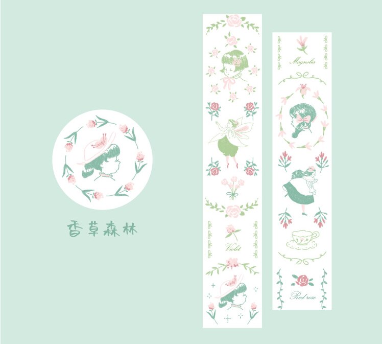 Cintas adhesivas decorativas de dibujos animados, pegatinas de papel para álbum de recortes DIY, 5m, 1 unidad/lote: xiangcaosenlin