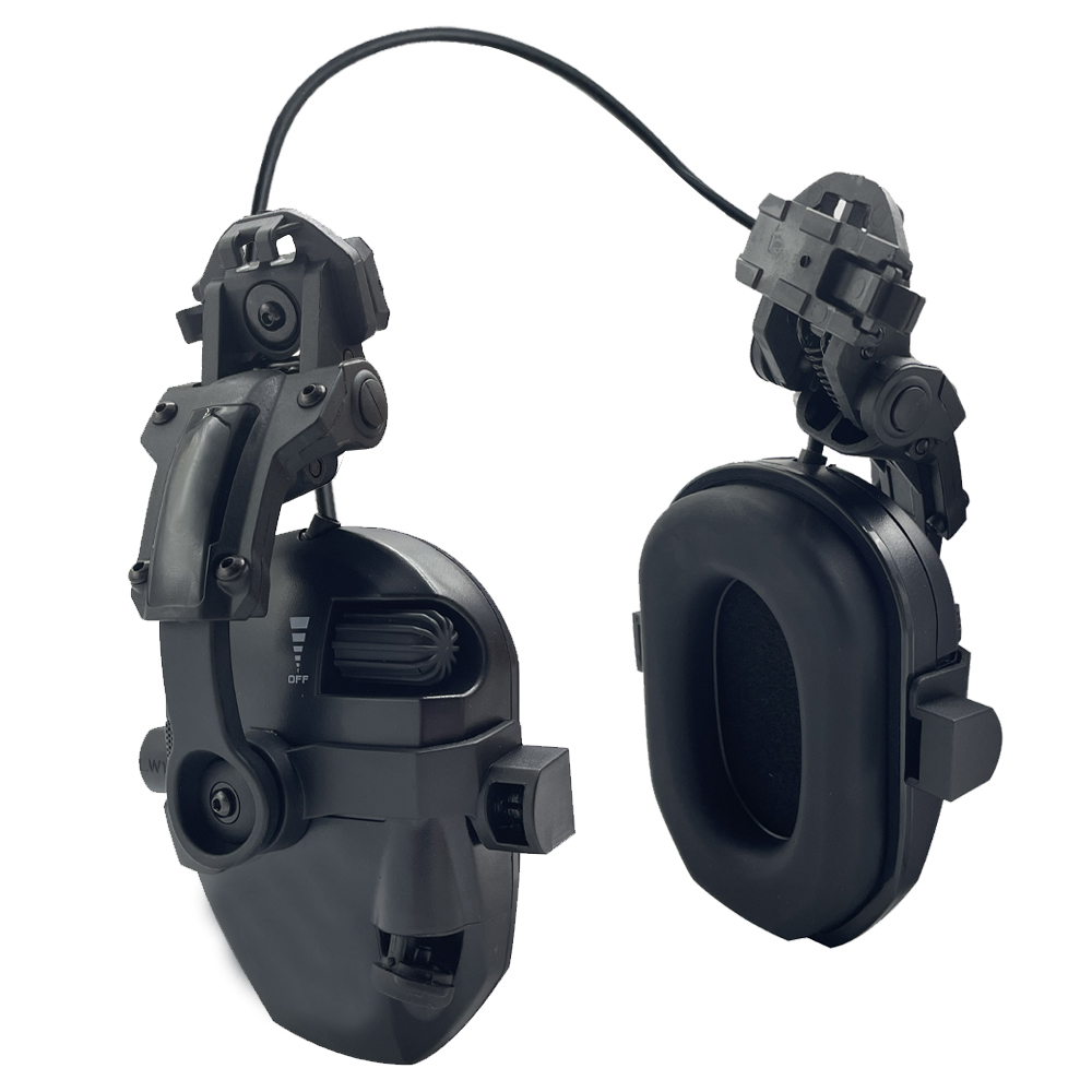 Orejeras montadas en casco activo para disparar protección auditiva electrónica protección auditiva reducción de ruido auriculares de caza activos: YELLOW