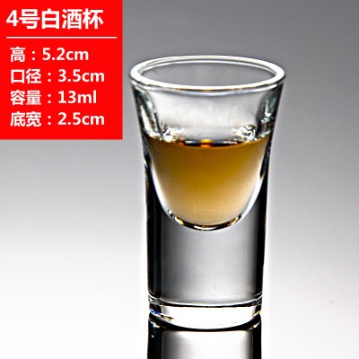 1PCS Mug Crystal Cup Shot Toughened Glass Cup High Spirits White Wine glasses Drinking Thick Bottom Liquor whisky: 04