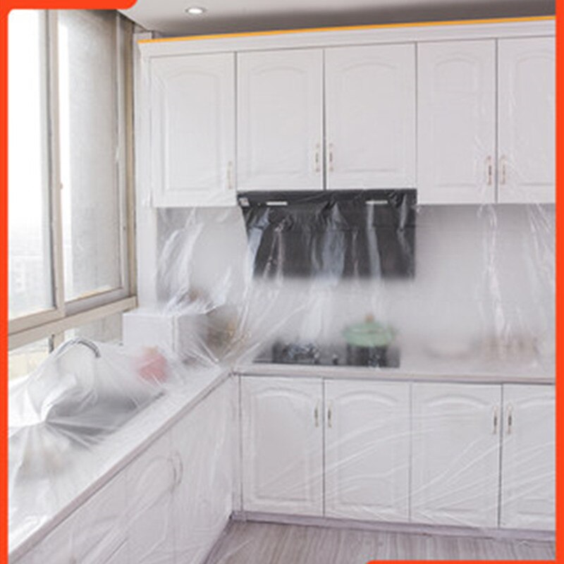Meubles jetables cache-poussière poussière tissu poussière film décoration plastique film protecteur ménage couverture anti-poussière