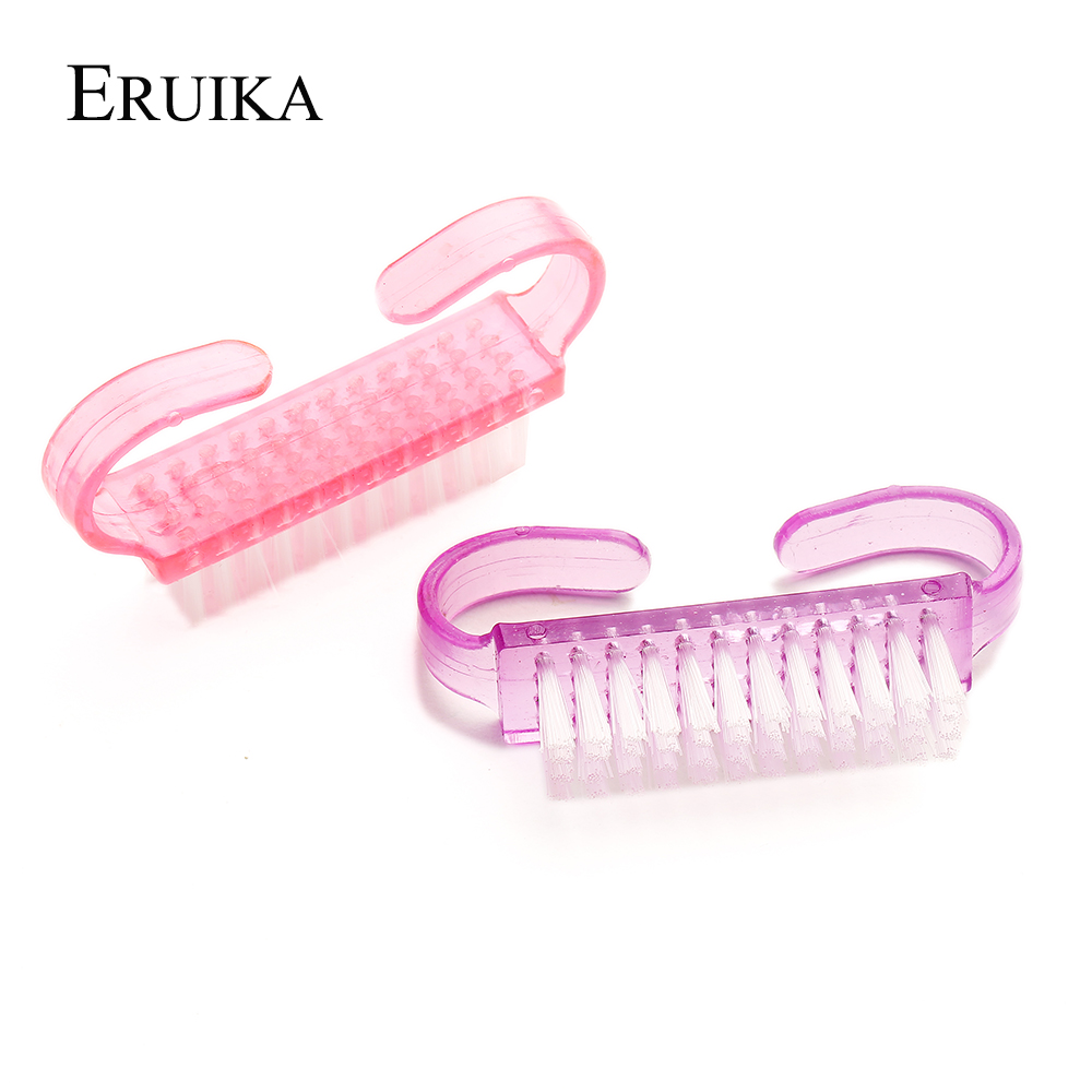 ERUIKA 2 stks/set Nail Cleaning Brush Verwijder Dust Manicure Pedicure Gereedschap Nail Art Manicure voor Nail Care Accessoire