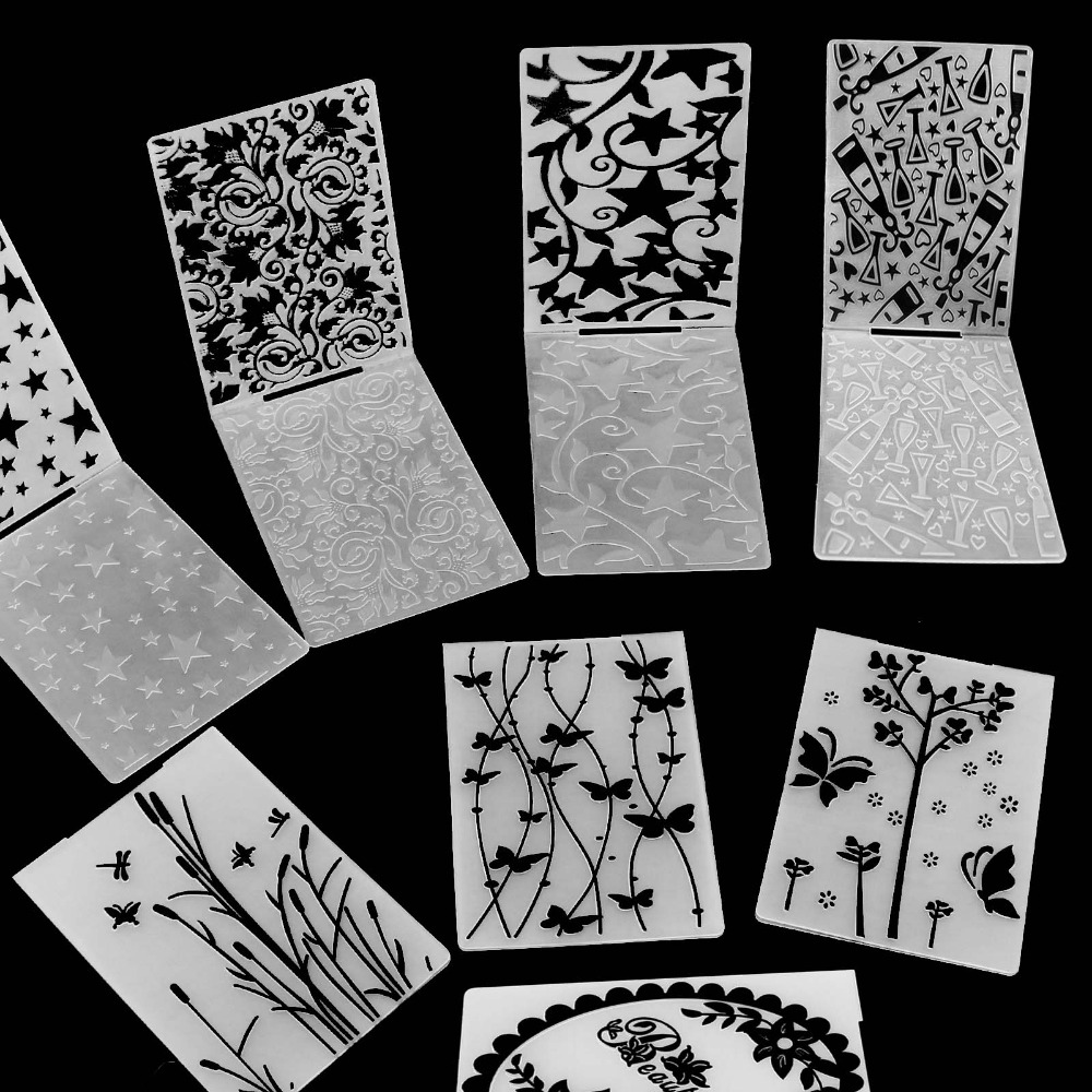 AZSG Embossing Mappen Collection 3 van Mappen voor Scrapbook Map voor Scrapbook DIY Album Card Tool Plastic Template