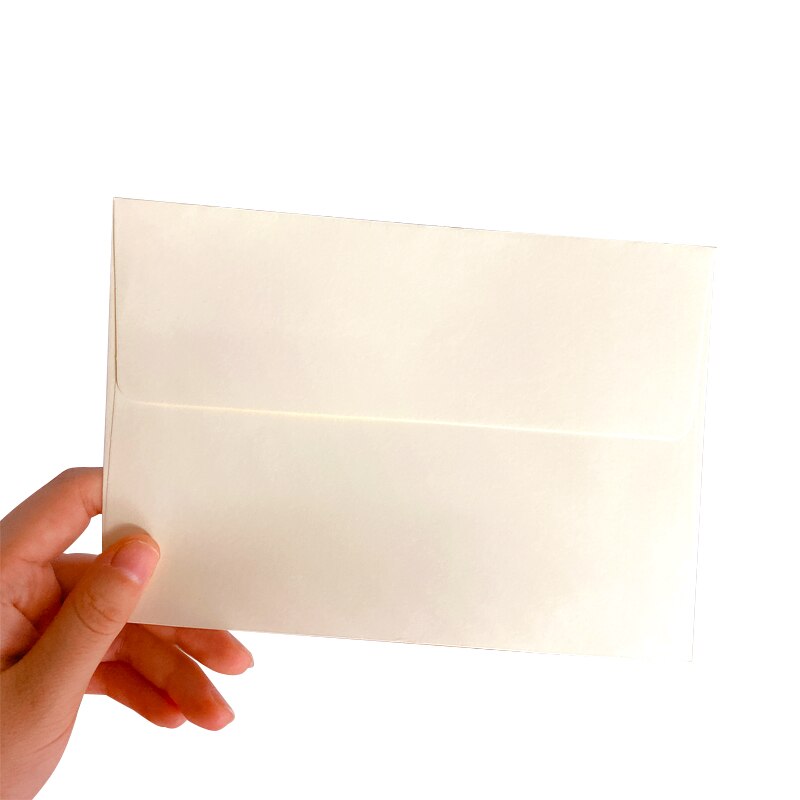 10Pcs Candy Color Kraft Paper Envelope 14 selections Blank Big Envelopes Greeting Cards Wedding invitation Envelope: Beige