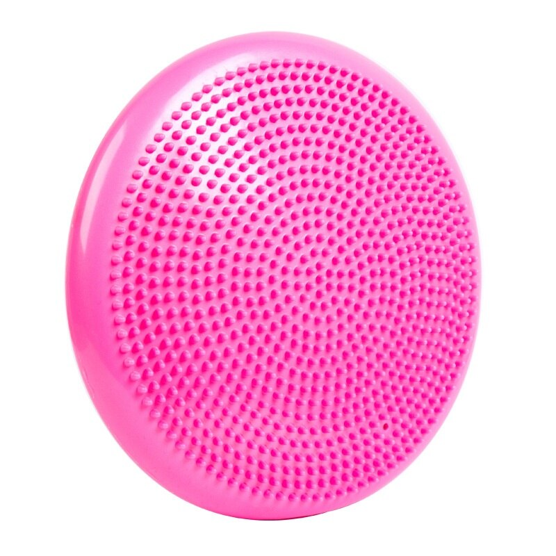 33 cm PVC Balans Yoga Disc Wobble Stabiliteit Balans Kussen Mat Opblaasbare Voet Massage Mat Bal Fitness Oefening Training bal: Roze