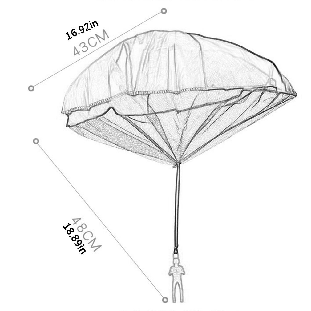 Durable Safe Parachute Kids Hand Throw Parachute Toy Free Toss It Up and Watch Landing Assorted Colors