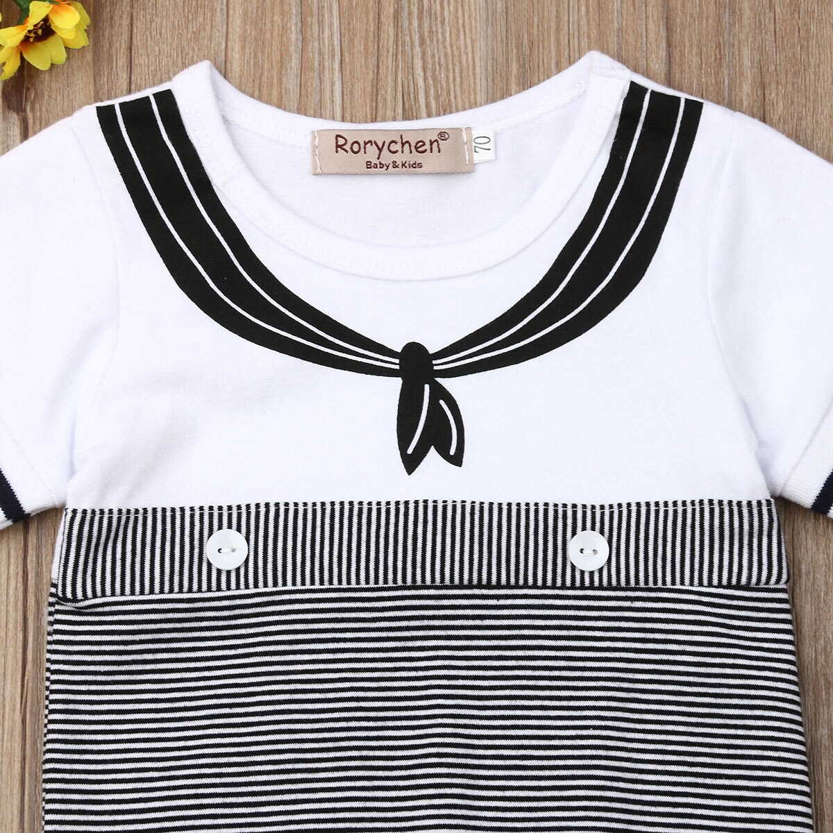 Summer Brand Baby Boy Girl Romper Short Sleeve Striped Cotton Jumpsuit Infant Kid Patchwork Playsuit Casual Costume