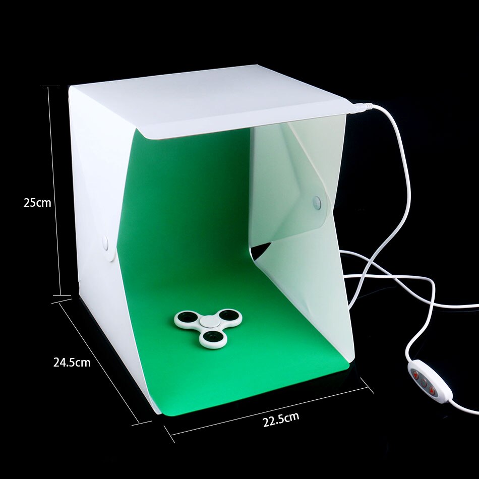 20*20cm 8" Mini Foldable Camera Photo Studio Soft Box Built In LED Photography Light Tent Softbox Light Room Tabletop Shooting
