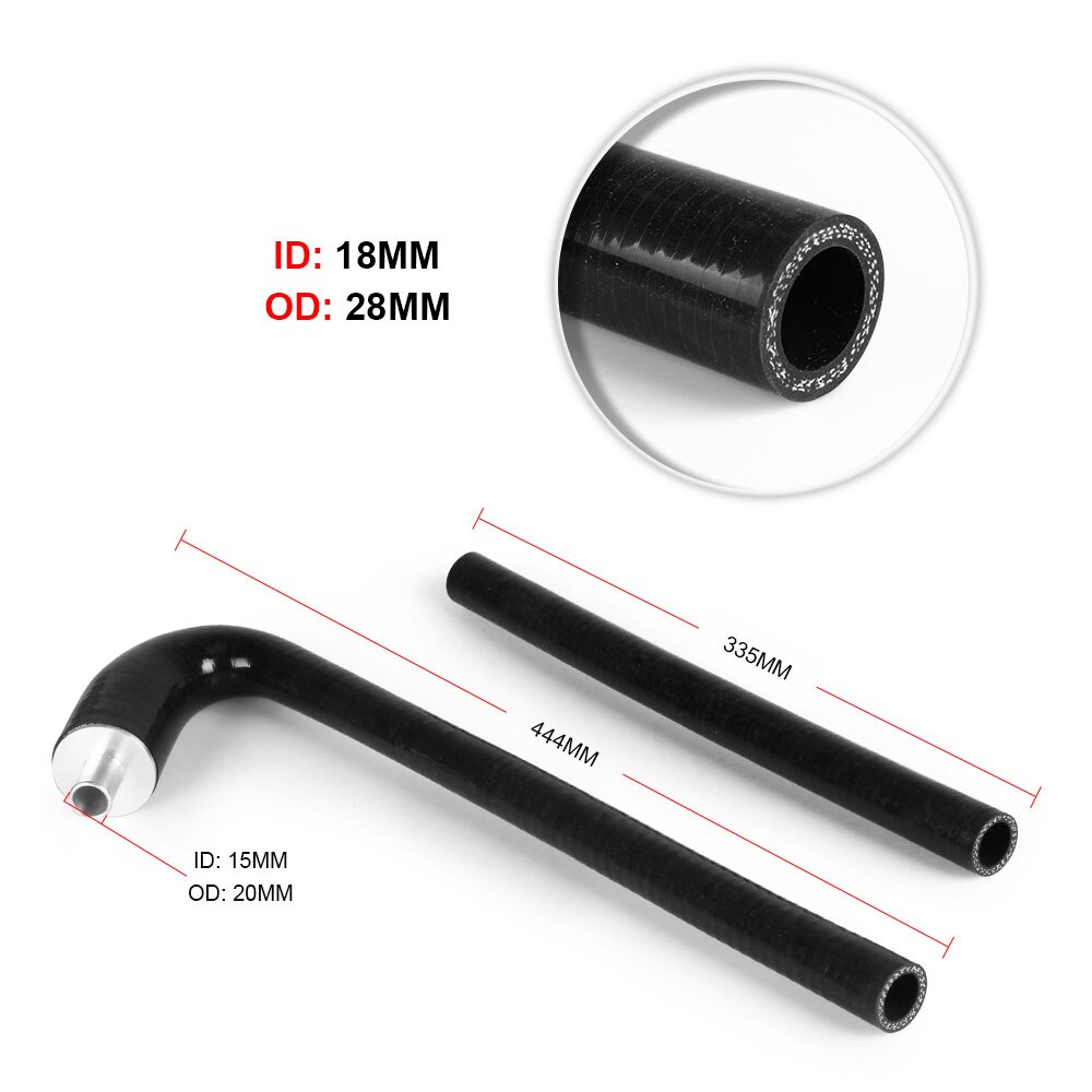 RASTP-Black Baffle Oil Catch Can Tank With Radiator Silicone Hose for BMW F30 F32 F36 320i 328i N26 Engine RS-OCC017