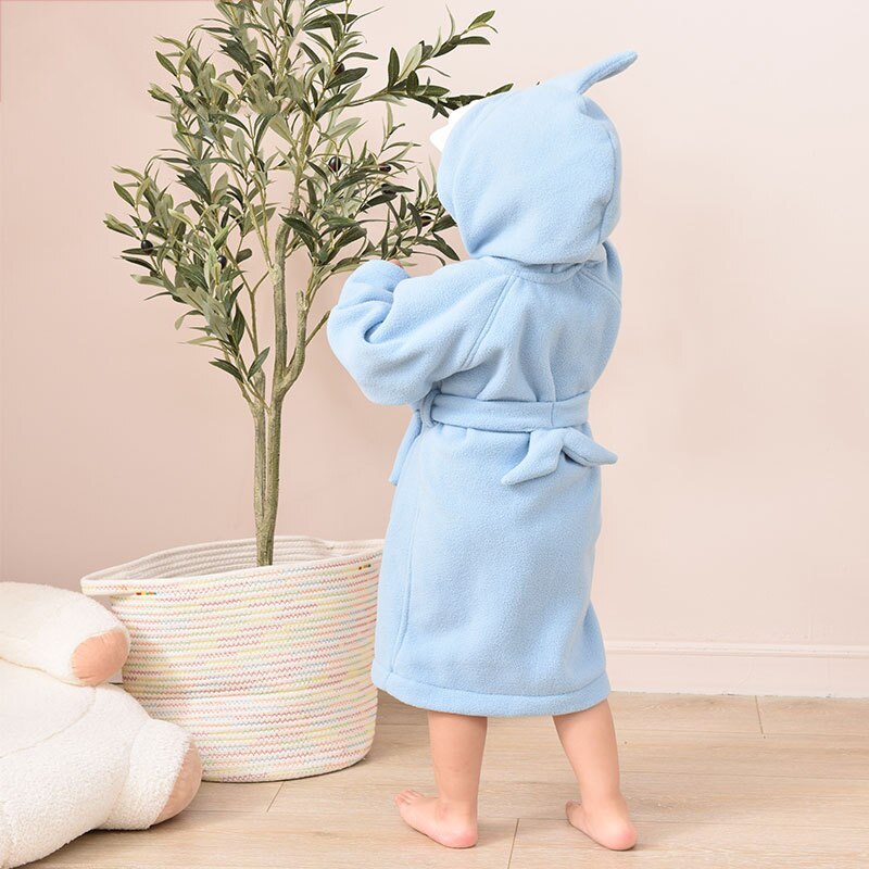 Bata de baño con capucha para niños y niñas, ropa de dormir de 90-140CM, pijamas con animales