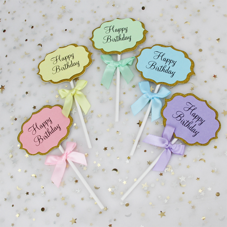Happy Birthday Cake Decoration Accessories Internet Celebrity Clouds Letterable Greeting Cards Blank Card Inserts: Fluorescence Yellow