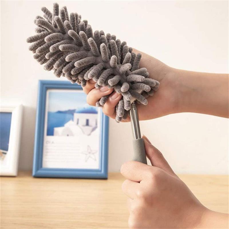 3Pcs Telescopic Pole Washable Easy Apply Extendable Duster Household Car Dust Dusty Feather Duster Long Handle Clean Brush