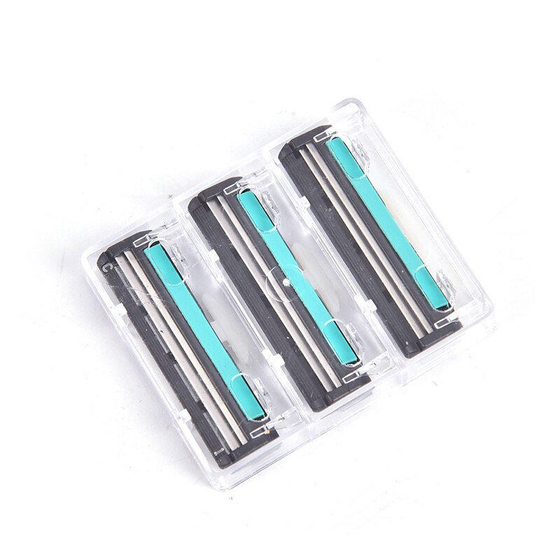 4 Stuks Veiligheid 5 Layer Bladen Cassette Scheerapparaat Pak Voor Scheren Blades Vervanging Gezichtsverzorging Scheren Scheermesjes Voor Mannen: 3pcs 2 Layer