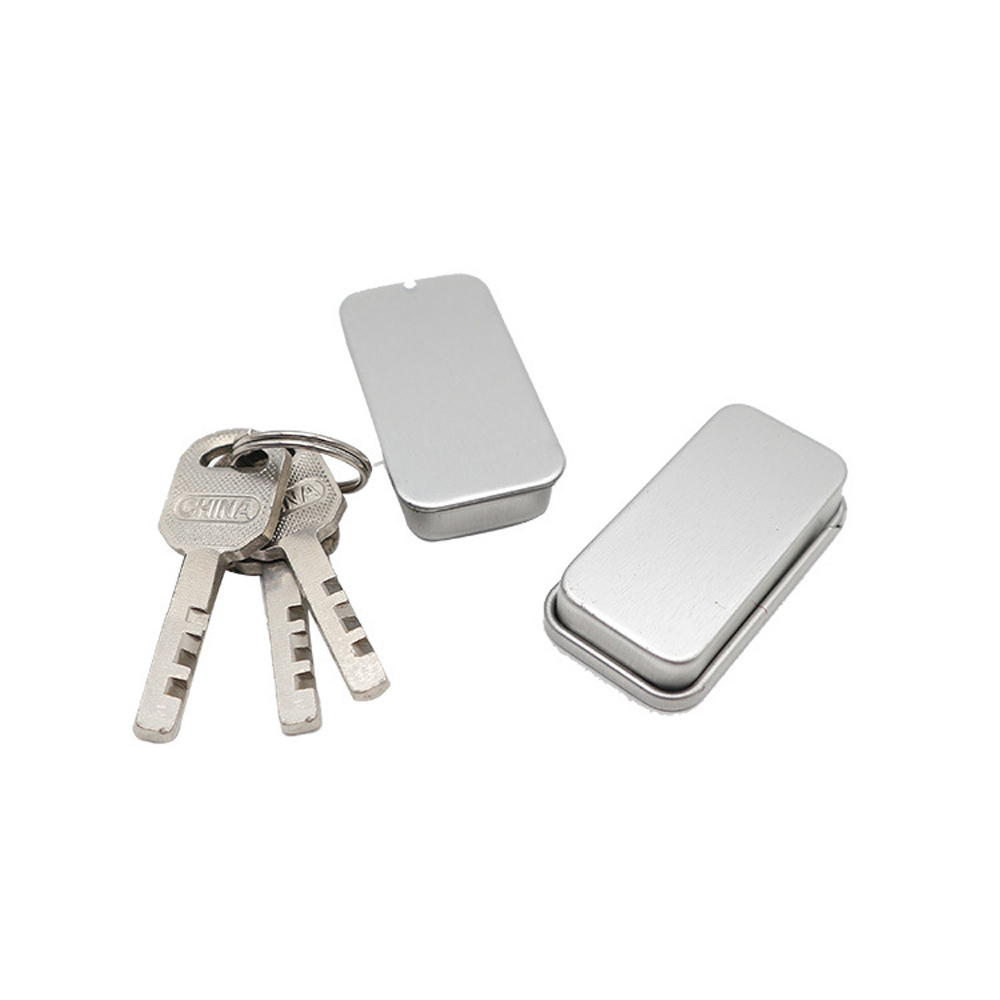 1Pcs 51*10*26mm Mini Iron Box Slide Cover Storage Box Wedding Jewelry Pill Cases Portable Tin Boxes Container Home Storage