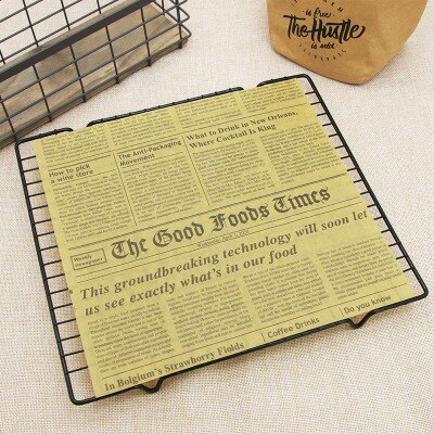 Papier d&#39;emballage en papier huilé pour pain, Sandwich, hamburgers, frites/cire de alimentaire, outils de cuisson, Gadgets de cuisine, 3 tailles, 25 pièces/lot: E-25x25cm