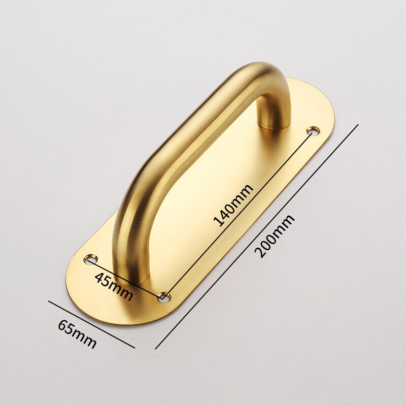 Tirador de puerta grande de acero inoxidable, manija de puerta con placa de empuje y tornillos, para restaurante, Bar, negocios, BV78