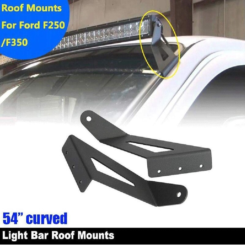 54 inch Curved LED Light Bar Steel Upper Windshield Brackets for Ford