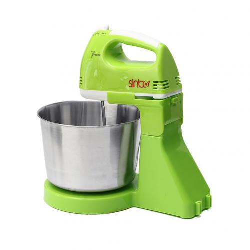Portable Multifunctional 7 Speed Electric Food Cake Egg Dough Blender Handheld Stand Mixer With 1.7L Bowl: Green EU Plug
