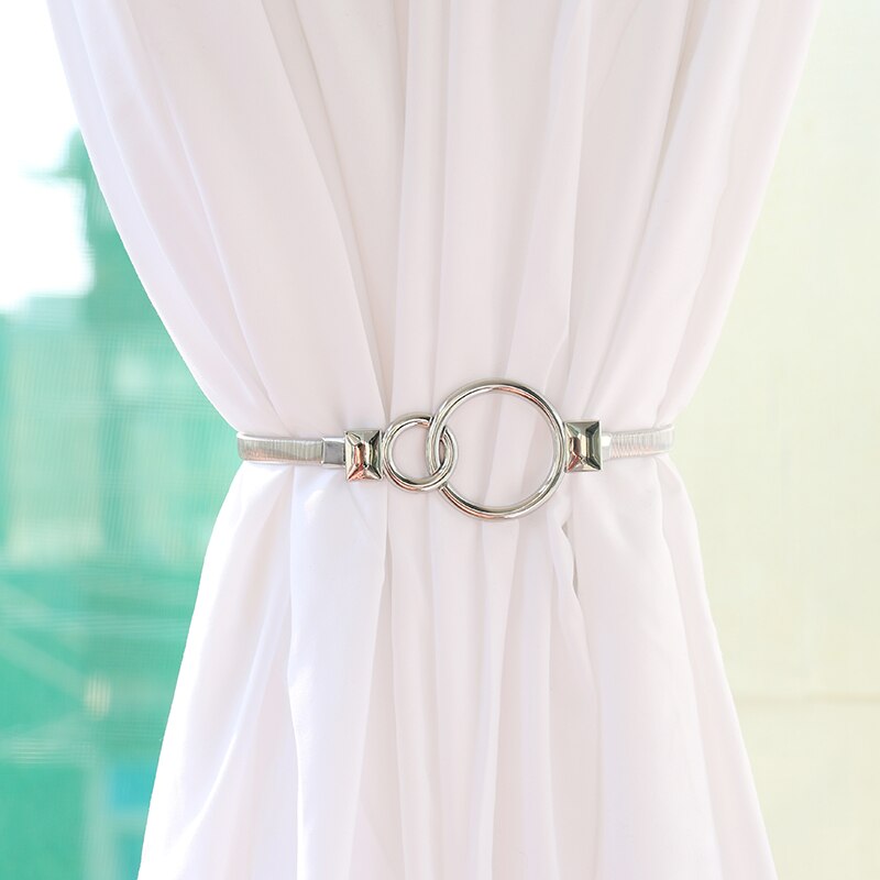 Metall Vorhang Clip Tieback Schnalle Clips Vorhang Halter Goldene Silber Farbe Blätter Bogen Elch Schnalle Krawatte Zurück Vorhang Zubehör: silver 7