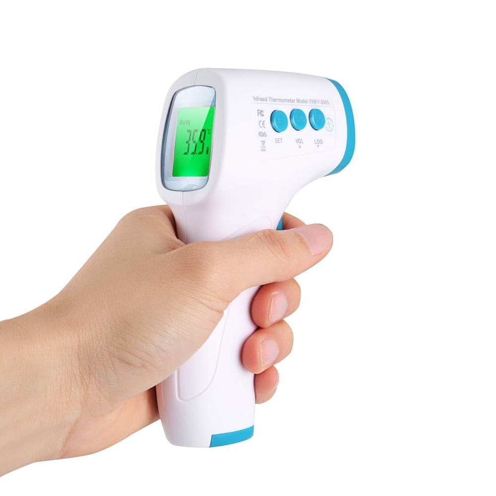 Infrarødt termometer berøringsfri temperaturmåler temperaturmåler digital pande termometer advarsel om høj temperatur
