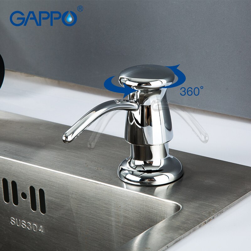 Liquid Soap Dispenser Brass Deck Mounted Kitchen Soap Dispensers Round Counter top Dispenser