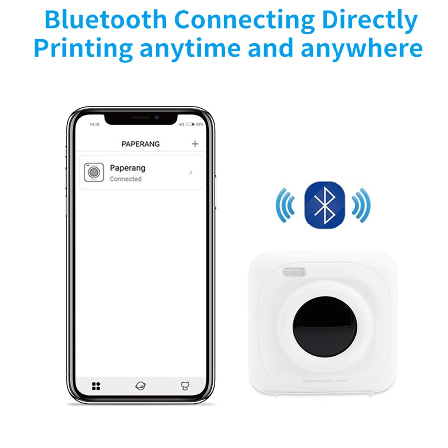 Paperang – mini-imprimante photo thermique Portable P1, bluetooth, USB, pour téléphone Android et iOS