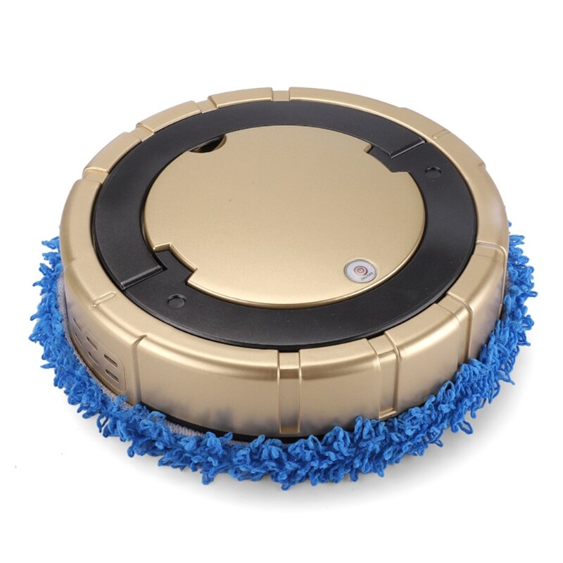 Auto Robotic Vacuum 2 Cleaning Mop Cloth Wet/Dry Use 360 Degree Rotatable Mopping/Vacuuming/Sterilizing No Dead: Golden