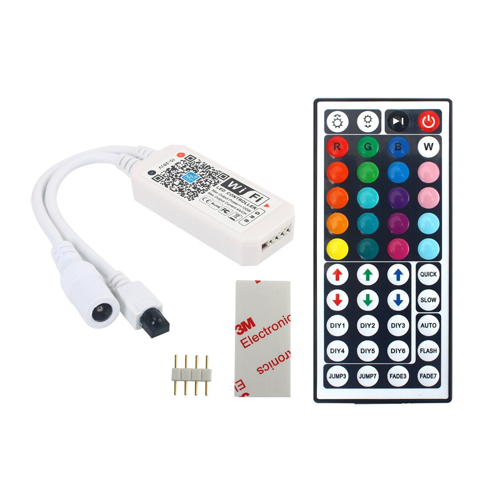 Magisk hjem 5v ~ 28v rgb wifi ledet controller med ir fjernbetjening med batteri til 5050 2835 3528 led strip lys ledede moduler