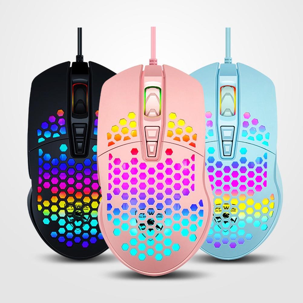 V9 Ergonomische 4000DPI USB Maus Verdrahtete Hohl-aus RGB Kühle Bienenwabe regenbogen Druck Licht Spielen Maus Mäbenutzen für PC