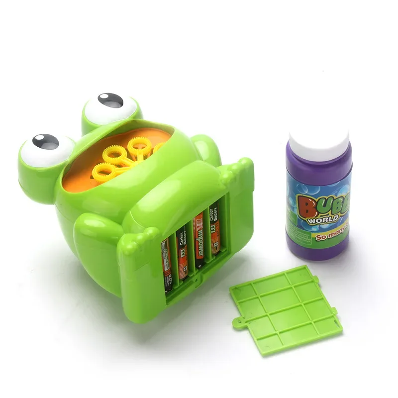 Niedliche Frosch-Automatische Seifenblasenmaschine Seifenblasenpistole für Draußen freundlicher-Spielzeug Juguetes Brinquedos