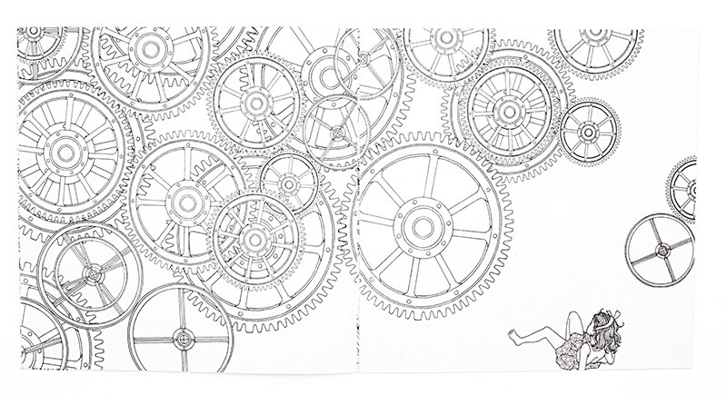 1PC 24 Pages Time Travel Coloring Book For Children Adult Relieve Stress Kill Time Graffiti Painting Drawing Art Book