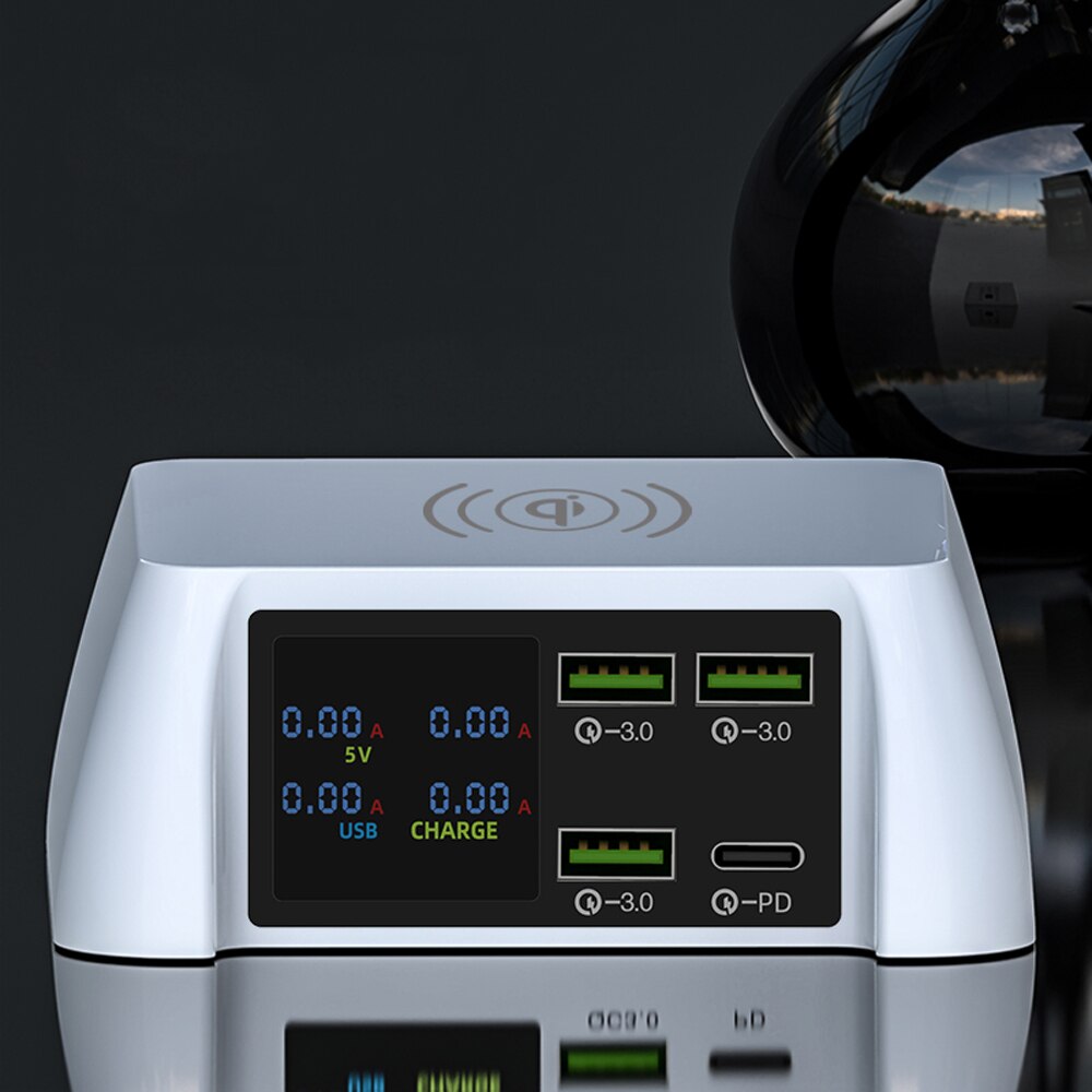 Ilepo 100w qi wireless-ladegerät usb typ-c pd-ladegerät  qc3.0 für iphone 12/11 pro/xr/xs max samsung wireless-schnellladegerät