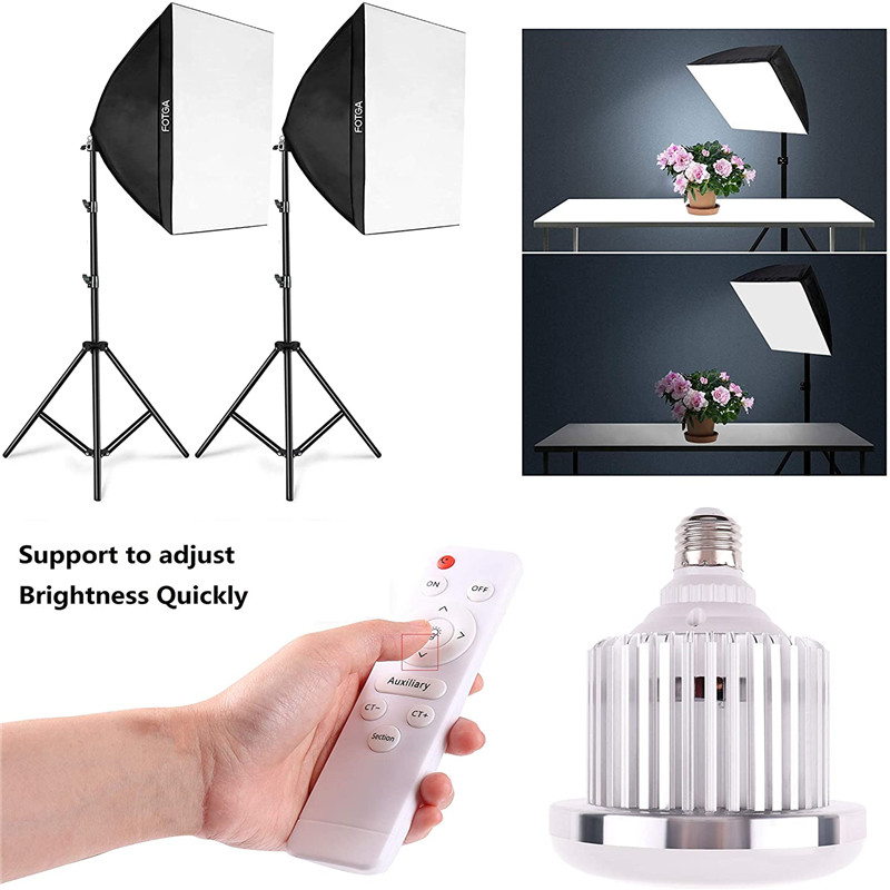 155W Dimmbare Led-lampe Video Licht Lampe Softbox Studio Kontinuierliche Beleuchtung Für Kamera Foto Fotografie Mit Wireless Remote