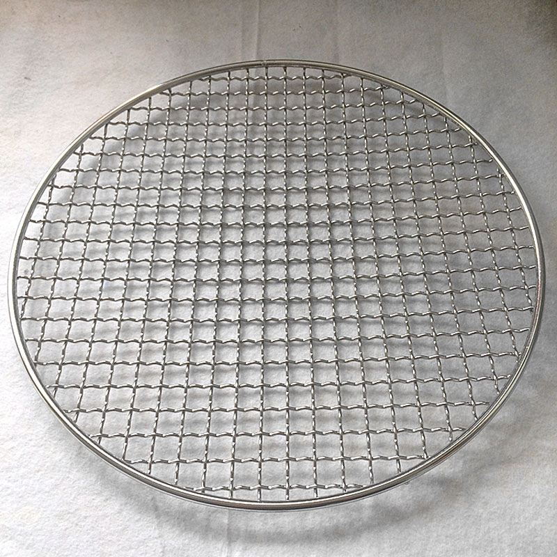 Rejilla redonda de acero inoxidable SS304 para barbacoa, rejilla con agujero cuadrado para secar alimentos y frutas asadas, 38-80cm x 1,8mm