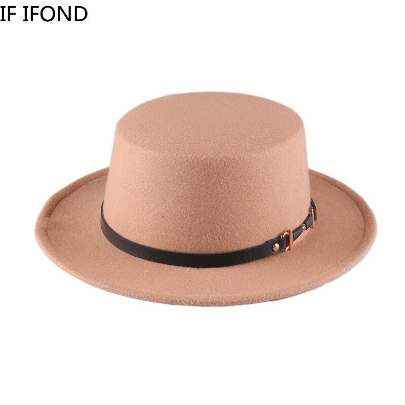 årgang avlet randen fedora lue vinter høst imitasjon ull kvinner jazz hatt runde bowler hattemaker