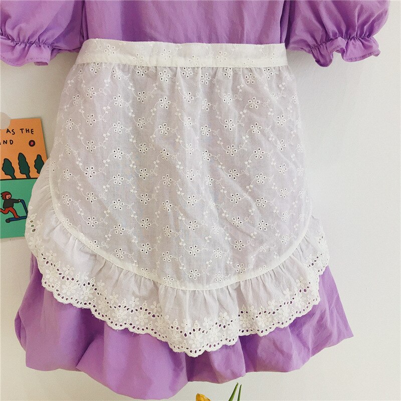 Koreanischen Stil Spitze Rüschen Kleinkinder Mädchen Schürze freundlicher Kleidung Accessiory freundlicher Lätzchen