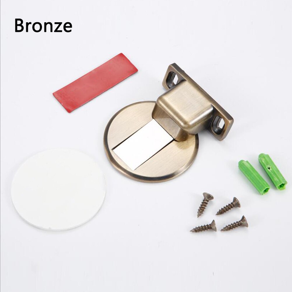 Magnetic Door Holder Stopper Invisible Doorstop Wall Floor Mount Safety Catch Stainless Steel Door Suction Bedroom Door Block: Gray