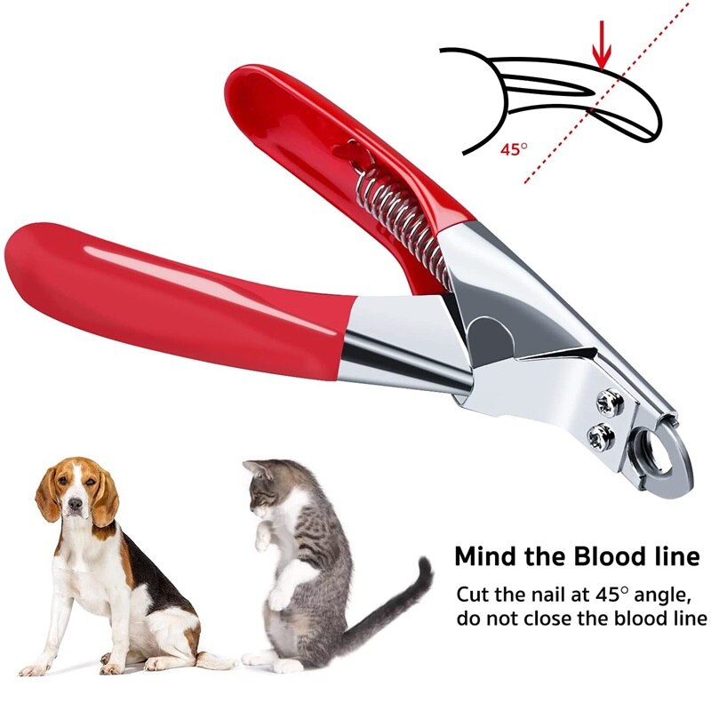 Cortauñas de acero inoxidable para mascotas, tijeras para cortar los dedos de las mascotas, herramienta de aseo para perros, cachorros, gatos, conejos, conejos, aves y hámster