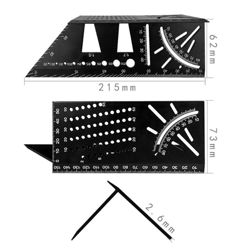 Markering Tekening Apparaat Pleinen Timmerman 45 Graden 90 Graden Combinatie Tool 45 / 90 Graden Size Meting Lijn Heerser