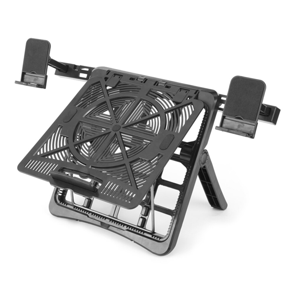 Rutschfester laptopständer mit kühlung, integrierten, faltbaren handyhaltern und mehrfach verstellbarem winkel für macbook pro notebook-ständer