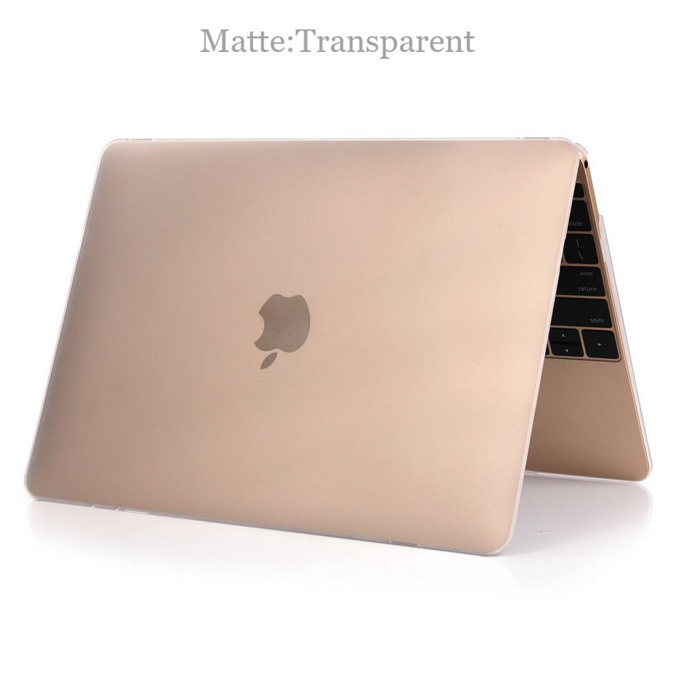 For Apple macbook 12 inch Model A1534, ZVRUA ULTRA THIN Matte / Crystal laptop Case + Transparent keyboard cover: Matte transparent