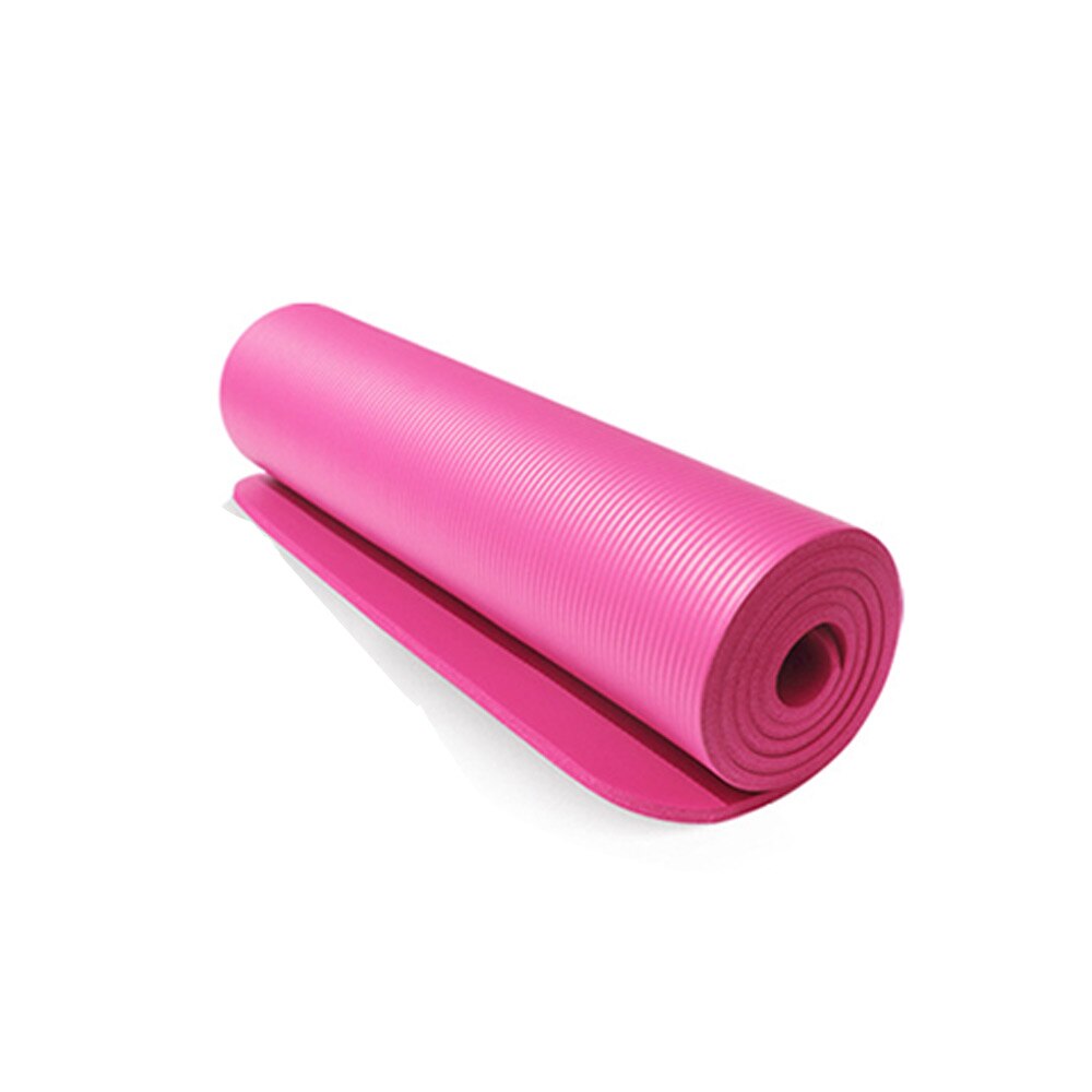 Esterilla de Yoga NBR de 1830x610x10mm, antideslizante, gruesa, multifuncional, para Fitness, Fitness, gimnasia, Pilates: pink yoga mat