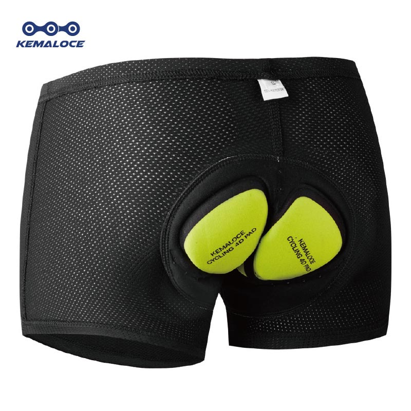 Kemaloce Kran Schnell Trocknend Komfortabel Schwarz Silikon Gel Pad Fahrrad Fahrrad Unterwäsche Männer 3d Padd Coolmax Radfahren Unterwäsche kurze Hose: Unterwäsche001 / S