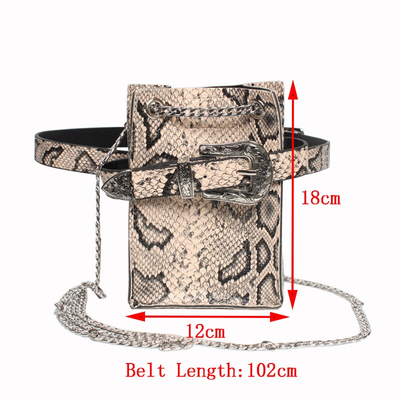 Taille Tasche Frauen Kette Taille Pack Serpentin Gürtel Tasche Damen Blume Carving Schnalle Fanny Pack Heißer Telefon Geldbörse weibliche