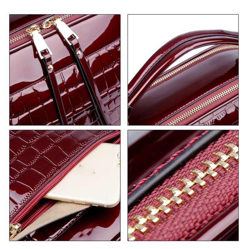 Patent Lederen Handtassen Mode Herfst Winter Vrouwen Tassen Mode Leer Shell Tas Draagbare Schoudertas Gn-Sb-qpstbk