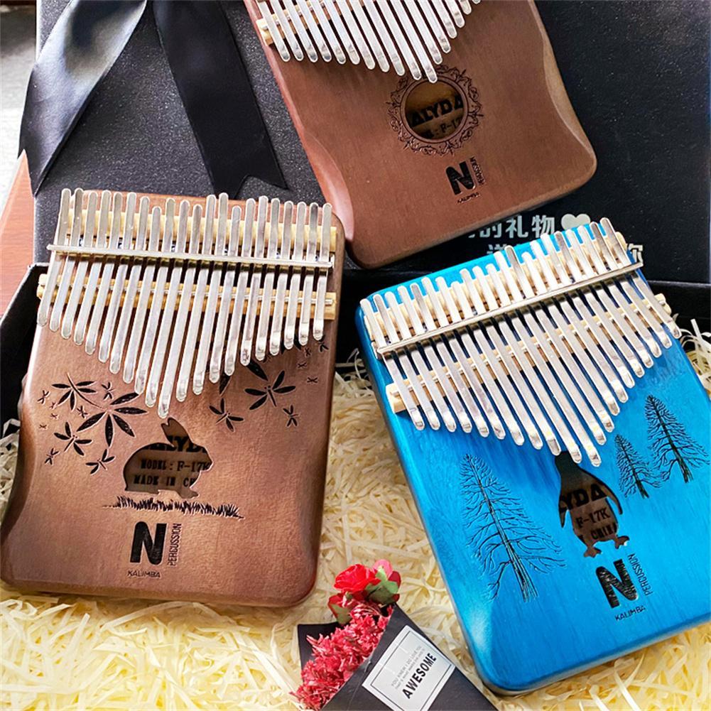 Kit d&#39;accessoires pour Piano à pouces Kalimba à doigts en acajou, 21 tons, 1 ensemble