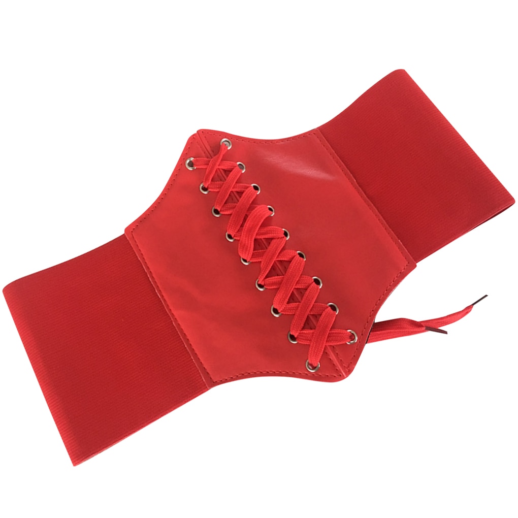 Korset kvinder ultra bredt bælte pu læder elastisk slankende kropsbælte til kvinder damer bredt taljebånd tøj kvindelig indretning